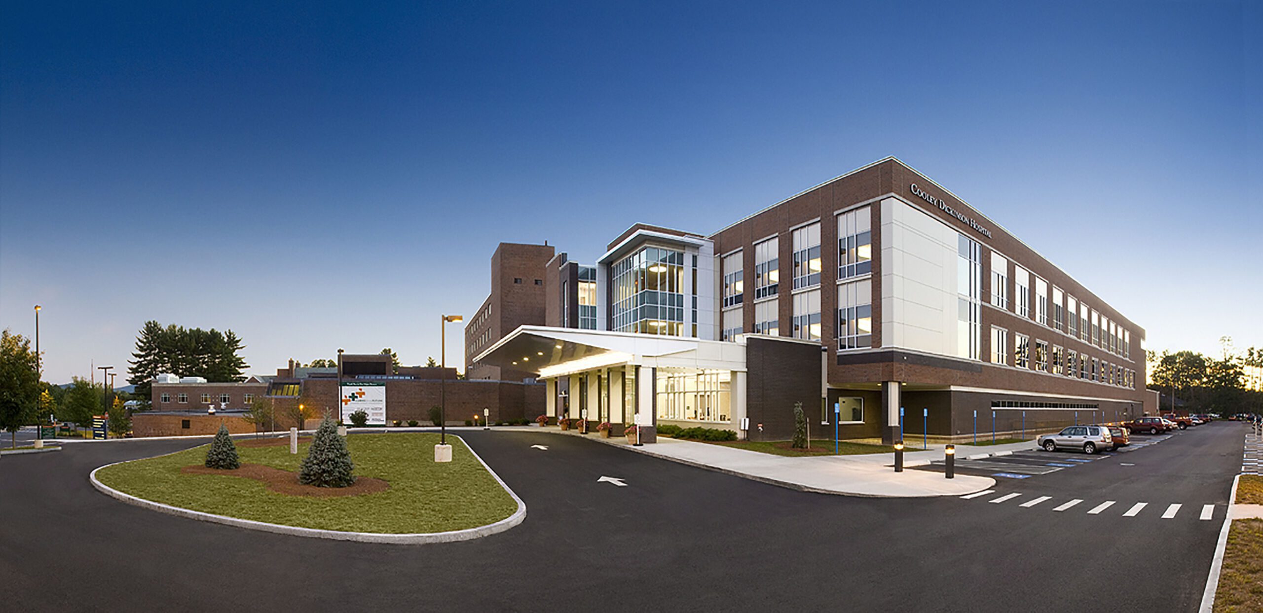 North entrance, Cooley Dickinson Hospital, 30 Locust Street, Northampton, MA 01060.