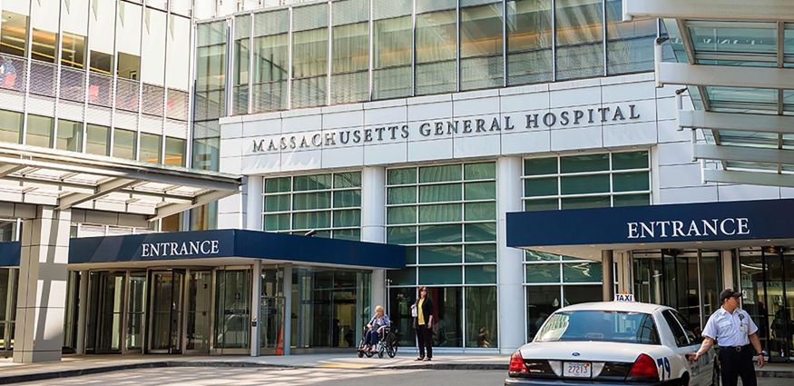 Main entrance, Massachusetts General Hospital, Boston, MA 02114.