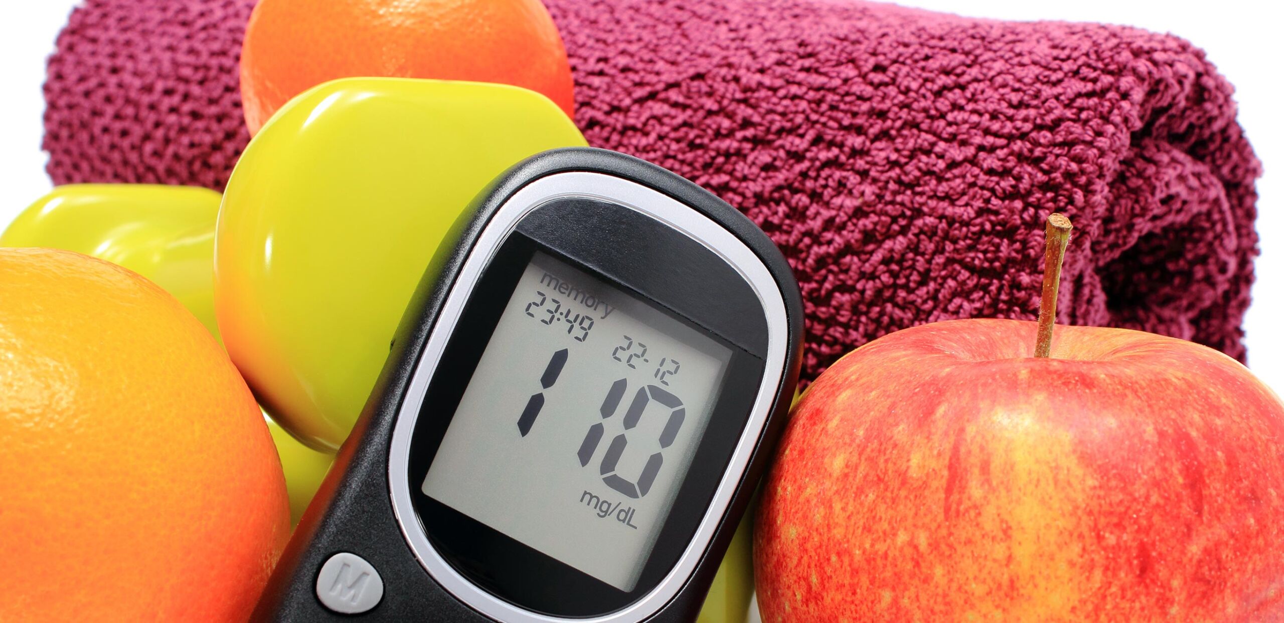 Blood-sugar monitor with apples, Cooley Dickinson Medical Group Diabetes Center, Northampton, MA 01060..