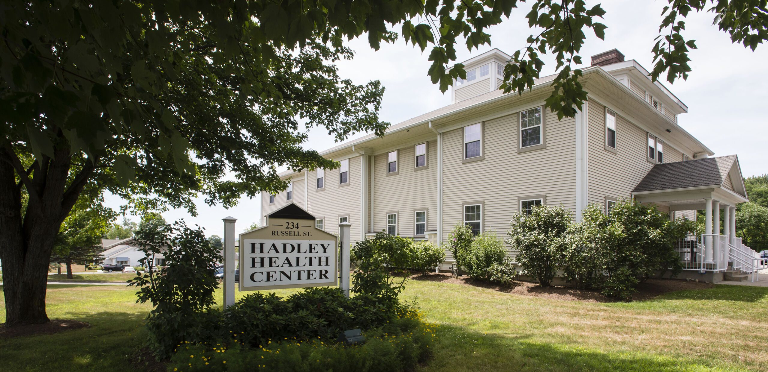 Entrance to Hadley Family Medicine building, 234 Russell Street, Suite 7, Hadley, MA 01035.