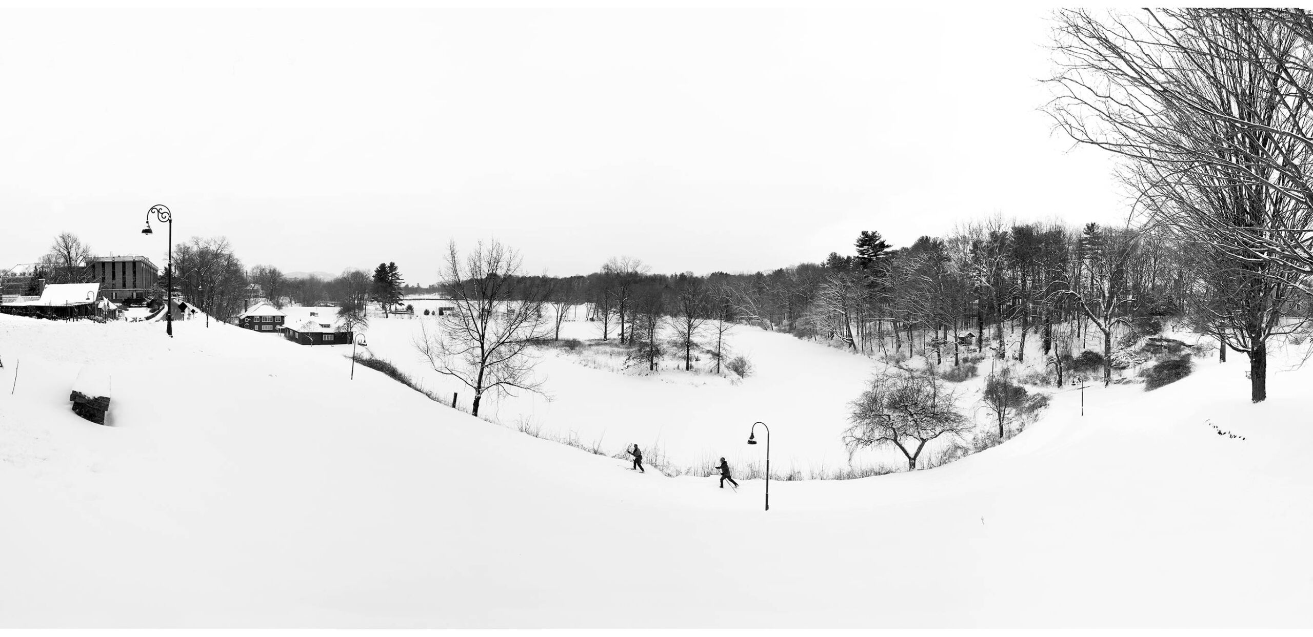 Smith College campus and Paradise Pond in winter, Northampton, MA 01060.