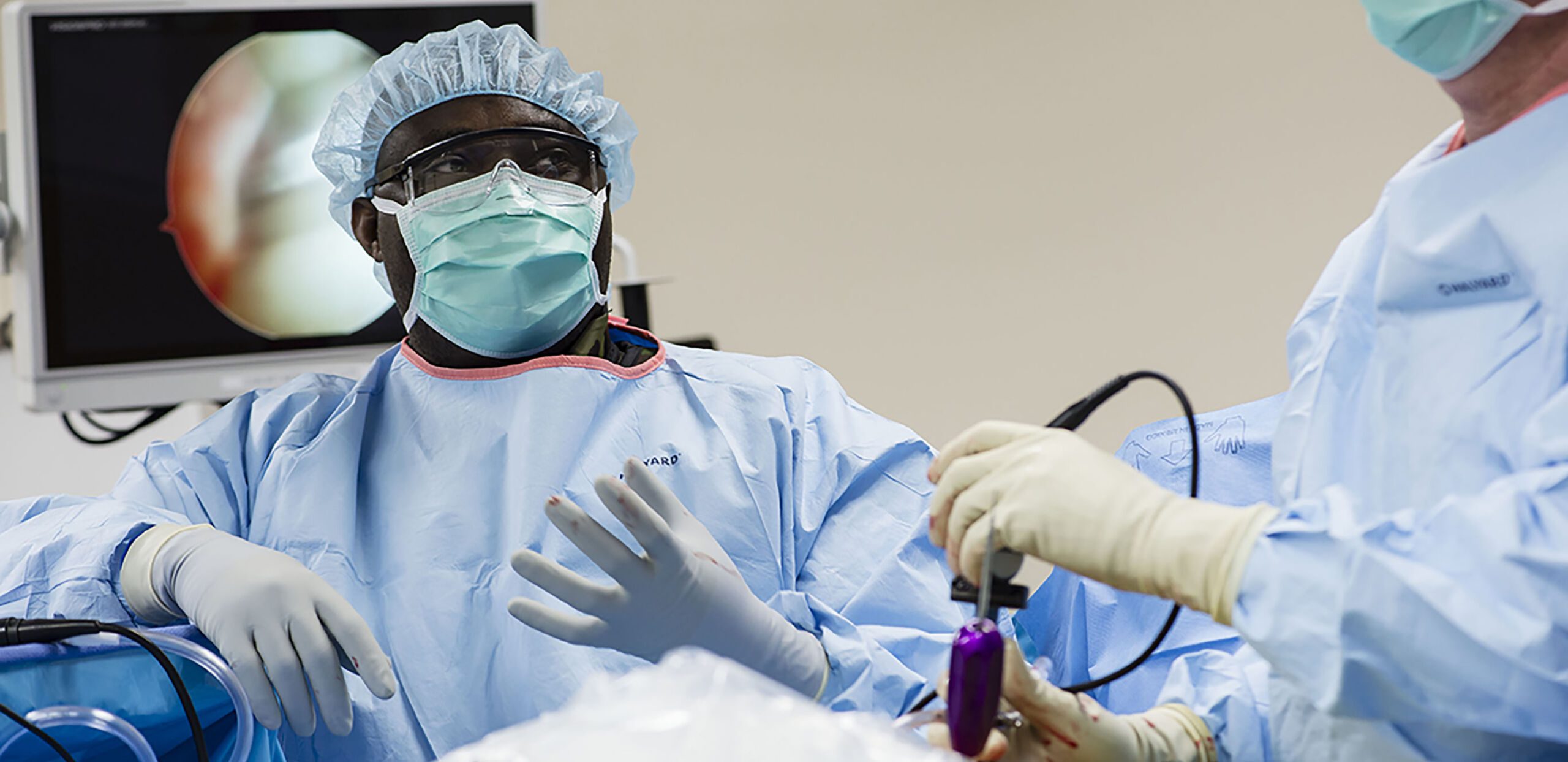 Surgeons at work in an operating room at the Kittredge Surgery Center, Cooley Dickinson Hospital, 30 Locust Street, Northampton, MA 01060.