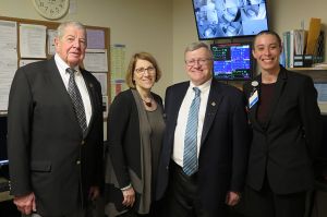 Outgoing Hampshire County Sheriff Robert Garvey, left, at Cooley Dickinson's Emergency Department