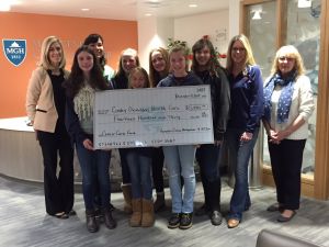 Hampden County Horsepower 4H Club donation to Mass General Cancer Center at Cooley Dickinson