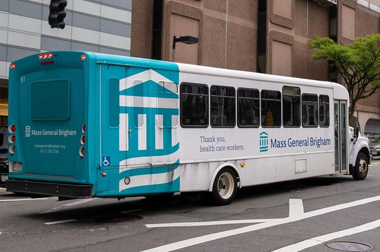 A Mass General Brigham shuttle